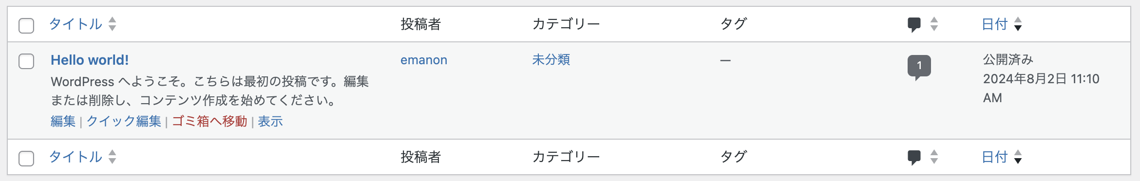投稿一覧の拡張表示画面